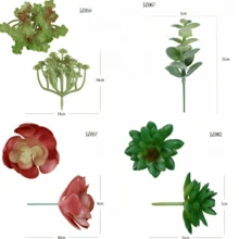 Plantas suculentas artificiales, plantas suculentas falsas y realistas sin maceta, mini suculentas para decoración de jardín, hogar, oficina, interior, boda, jardín, balcón e interior