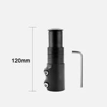 120/138mm Bicycle Aluminum Handlebar Riser Bike Handlebar Fork Stem Extension Aluminum - Black - View 8