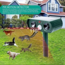 NetHong Ultrasonic Solar Cat Dog Repellent Bird Pest Scarer Deterrent Repeller Garden - Green - View 2