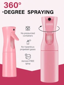 5pcs/Fashion Girl (6.8 Oz/200ml) Continuous Fine Mist Spray Bottle, High-Pressure Continuous Spray Bottle, Ultra-Fine Mist Conditioner Bottle, Makeup Water Spray Bottle, Square Transparent Cartoon Children's Comb, Smooth Comb, Household Hair Care Comb, Scalp Massage Comb ,Hair Accessoires
