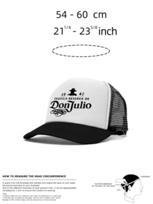 1 件 DON JULIO 印花泡沫棒球帽，嘻哈街头休闲柔软吸汗带透气可调节头围撞色网眼帽卡车司机帽，适合户外运动日常穿着派对夏季度假海滩送给家人和朋友的完美礼物 - DON JULIO - 查看 3