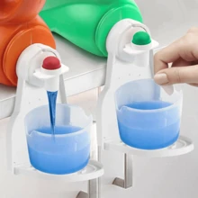 1pc-Laundry Detergent Cup Holder, Softener Drip Tray, Say Goodbye To Dirty Dripping, Foldable Laundry Detergent Cup Holder, Overflow-Proof Portable Cup Holder Back To School