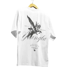 Playera Camiseta Young LA LL Unicornio Gym Oversize Unisex - Blanco - Ver 3