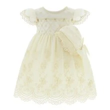 Vestido para Niña Beige de Bautizo 3400 Tallas 0 a 2 Años - Beis - Ver 1