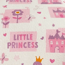 LuckBaby Single Bedspread Kit For Boys And Girls, 2 Pieces - Baby Pink - View 2