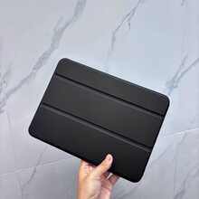 平板电脑保护壳适用于 iPad 10、iPad Pro 11 英寸 2020/2021/2022、iPad 7/8/9 10.2 英寸、iPad Air 11 英寸 (M2) 2024,超薄轻巧智能保护套,带自动睡眠/唤醒功能、三折支架、蜂巢式通风 (黑色) - 黑色 - 查看 3