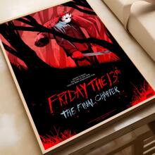 WB 1/10PCS Friday The 13th Horror Films Poster Wall Art Home Decor Room Decor Digital Painting Living Room Restaurant Kitchen Art - Frameless