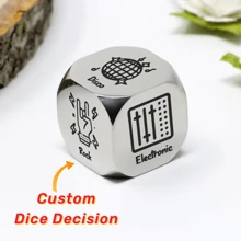 Personalisierte Musik-Würfel mit Zubehörbox, Geschenk für Musikliebhaber, Würfel für Paare für Dates, personalisierter Musik-Entscheidungswürfel, Musik-Würfel-Geschenk für Partys, Weihnachten