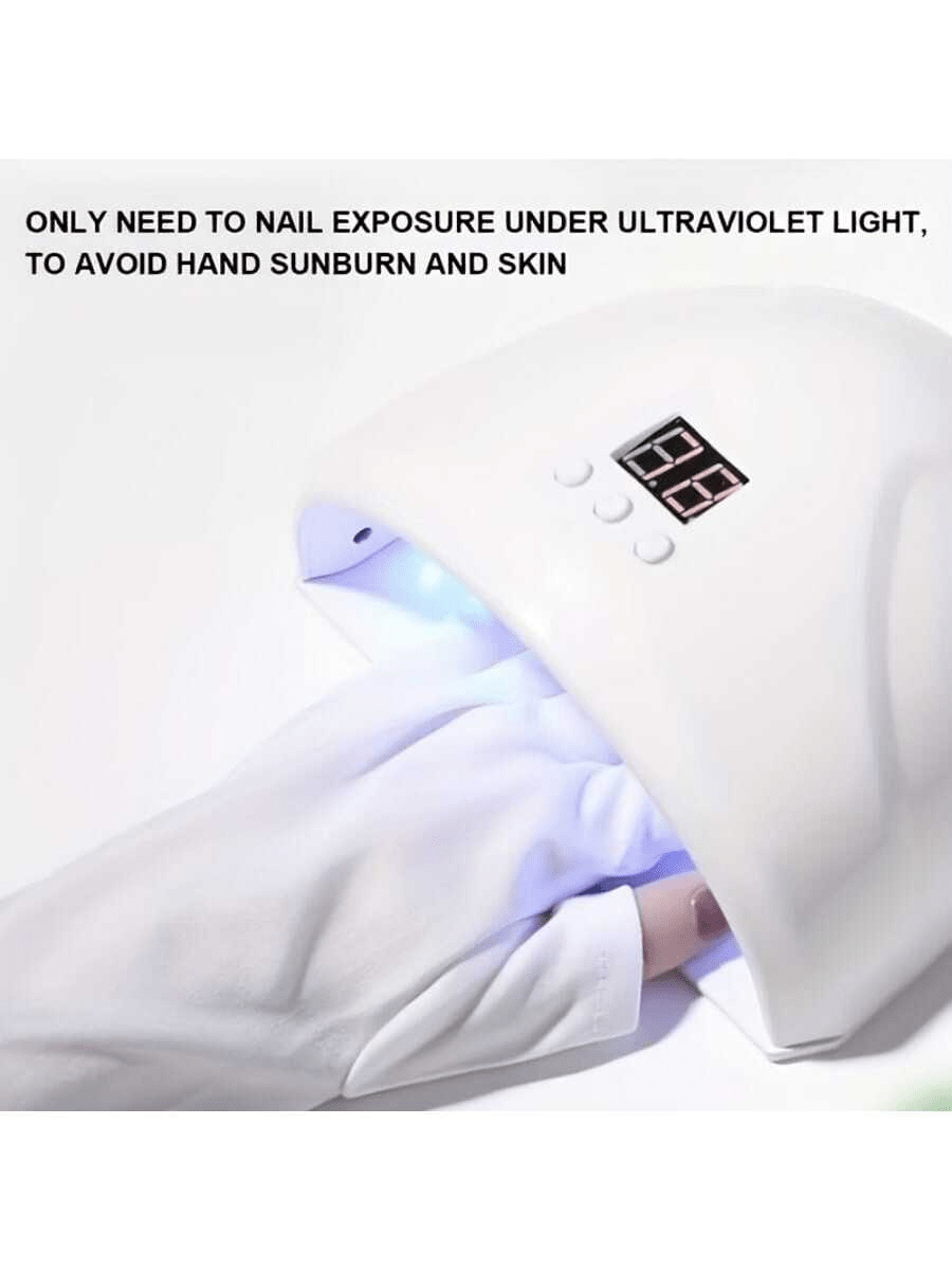 RISYAL UV Protection Nail Art Fingerless Hand Gloves, Prevent Tanning From Nail Lamp Curing