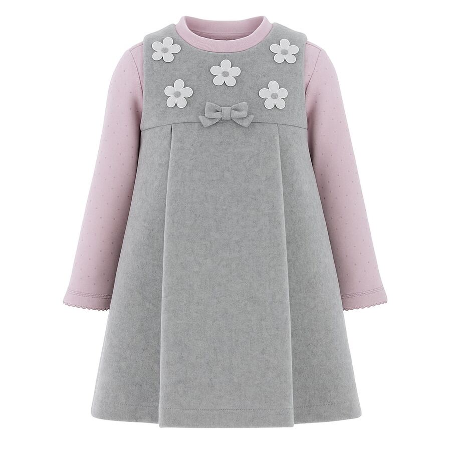 Vestido para Niña Gris 3229 Tallas 1 a 5 Años - Gris - Ver 1