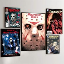 WB 1/10PCS Friday The 13th Horror Films Poster Wall Art Home Decor Room Decor Digital Painting Living Room Restaurant Kitchen Art - Frameless