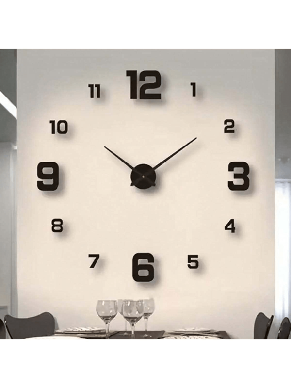 Minimalist Cover Decoration Clock, Silent Digital Wall Clock, Creative Clock, Living Room Bedroom Wall Sticker Creative Clock, Nordic Style Study Wall Clock, DIY Silent Self-Adhesive Wall Clock Decorative Clock