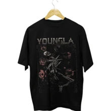 Playera Young LA LL Catrina Gym Unisex Oversize - Negro - Ver 2