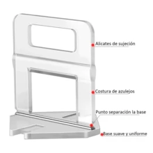 Clip Corbata Nivelador Porcelanico Azulejo Loseta Piso, Espesor 3mm, 100pz. Vmingo - 1 mm (100 Piezas) - Ver 3
