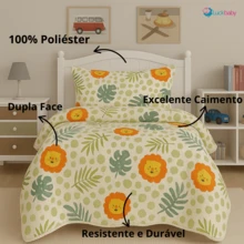LuckBaby Single Bedspread Kit For Boys And Girls, 2 Pieces - Multicolor - View 5