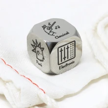 Personalisierte Musik-Würfel mit Zubehörbox, Geschenk für Musikliebhaber, Würfel für Paare für Dates, personalisierter Musik-Entscheidungswürfel, Musik-Würfel-Geschenk für Partys, Weihnachten