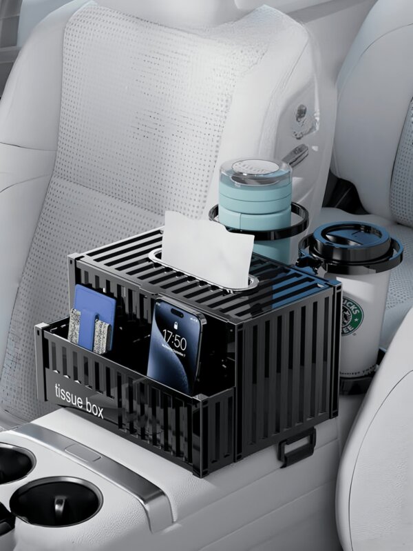 1pc New Car Organizer Box, Cup Holder, Tissue Box, Key Storage Compartment For Women Storage Organizer Travel Essentials Back To School Dormitory Storage Fall Decor