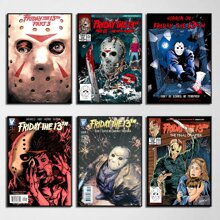 WB 1/10PCS Friday The 13th Horror Films Poster Wall Art Home Decor Room Decor Digital Painting Living Room Restaurant Kitchen Art - Frameless