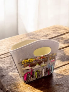 Rhinestone Storage Box - Mavi ve beyaz - Görünüm 1