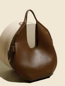 Bolsa tote grande e desleixada para axila, bolsa feminina de ombro grande com novo design de nicho para outono e inverno, estilo motociclista chique, personalizada, versátil para todas as estações