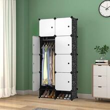 Modular Plastic Wardrobe With Shoe Rack, Heavy Duty 10 Cubes - 白色 - 查看 1