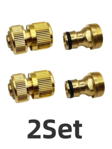 1Set/2Set/3Set Including Basin Connectors (F22*M24) And Water Supply Connectors, Made Of Brass, Suitable For 1/2 Inch Garden Hoses And Basin Faucets. - Multicolor - View 15