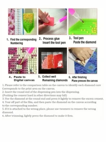 成人 DIY 5D 钻石画套装 - 宗教主题，全钻圆形钻石艺术套装，适合初学者的马赛克工艺墙饰，无框 11.8x15.7 英寸 - 适合家庭和节日的完美礼物 - 彩色 - 查看 6