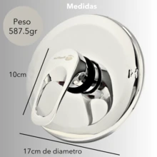Mezcladora monomando para regadera de baño diseño redondo cromado acero inoxidable duradero estilo moderno fácil instalación