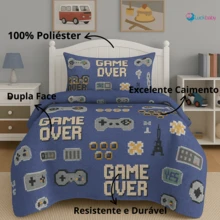 LuckBaby Single Bedspread Kit For Boys And Girls, 2 Pieces - Blue - View 4