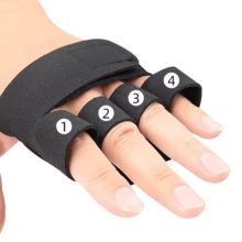 Luva Anti-Calos Preta em Neoprene Caleira - Ajuste Perfeito, Ideal para Academia, Treinos, Musculação, Esportes - Preto - Visão 3