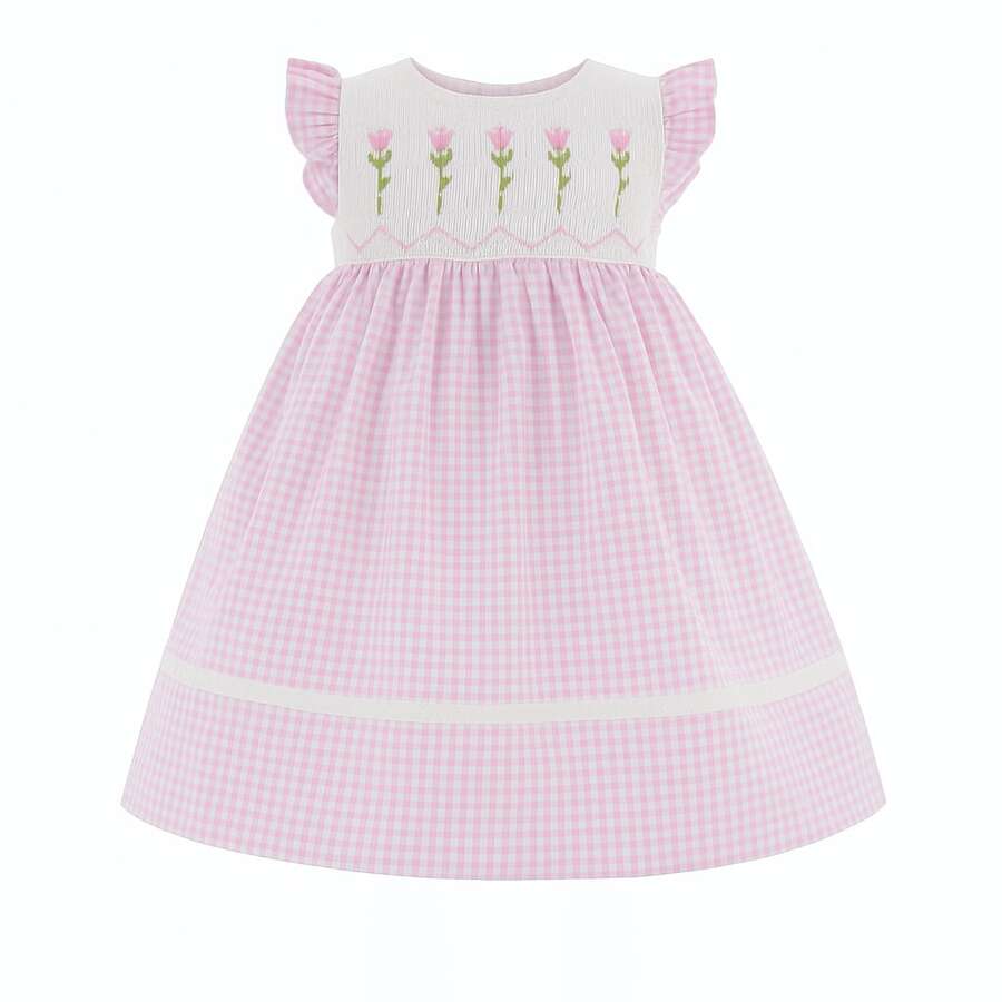 Vestido para Niña Rosa 3477 Tallas 0 a 5 Años - Rosa - Ver 1