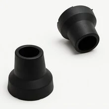 Non-Slip Rubber Tips For Canes Kit With 3 Units - màu đen - Xem 2
