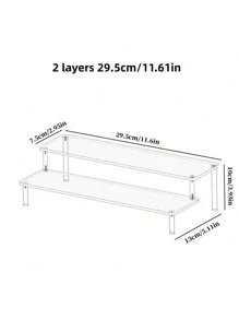 1pc Acrylic Jewelry Display Stand, 1/2/3/4 Tier Jewelry Display Rack, Cosmetics & Perfume Display Shelf, Antique Jewelry Display Stand, Used For Displaying Accessories, Jewelry, Perfume, Makeup And More