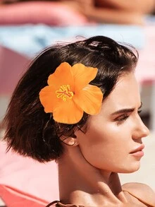 1/9 件装夏威夷花朵发夹，女士人造花发夹，鸡蛋花发夹，适合假日海滩派对、夏季热带花朵发饰、婚礼派对、送给女孩的节日礼物、母亲节礼物、发爪夹、发夹、发卡、学习用品 - 彩色 - 查看 6