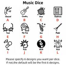 Personalisierte Musik-Würfel mit Zubehörbox, Geschenk für Musikliebhaber, Würfel für Paare für Dates, personalisierter Musik-Entscheidungswürfel, Musik-Würfel-Geschenk für Partys, Weihnachten
