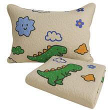 LuckBaby Single Bedspread Kit For Boys And Girls, 2 Pieces - Beige - View 2