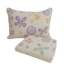 LuckBaby Single Bedspread Kit For Boys And Girls, 2 Pieces - Purple - View 2
