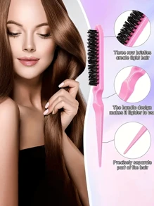 5pcs/Fashion Girl (6.8 Oz/200ml) Continuous Fine Mist Spray Bottle, High-Pressure Continuous Spray Bottle, Ultra-Fine Mist Conditioner Bottle, Makeup Water Spray Bottle, Square Transparent Cartoon Children's Comb, Smooth Comb, Household Hair Care Comb, Scalp Massage Comb ,Hair Accessoires
