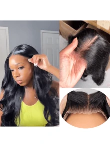 38 Inch 250% Density Wear And Go Glueless Wigs Human Hair Pre Plucked Pre Cut 13x6  Lace Human Hair Wigs Body Wave Lace Front Wigs Human Hair For Women200% Density Natural Black - Natural Black - View 1