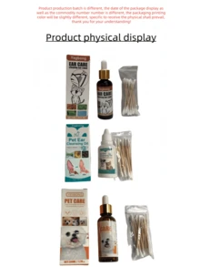 YEGBONG 1 件装宠物耳朵清洁油，猫狗耳朵清洁，耳道清洁，耳朵清洁油（新旧包装随机发货） - 彩色 - 查看 10