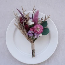 迷你干花束、波西米亚婚礼中心花束、花蕾瓶花束、礼品、家居装饰、潘帕斯迷你花束、秋季装饰、秋季