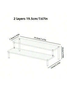 1pc Acrylic Jewelry Display Stand, 1/2/3/4 Tier Jewelry Display Rack, Cosmetics & Perfume Display Shelf, Antique Jewelry Display Stand, Used For Displaying Accessories, Jewelry, Perfume, Makeup And More