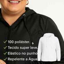 Plus Size Plush Bouclê Jacket G1 To G6 Front Zipper Soft Touch Sophisticated Style Comfort Cold Winter Cozy - 黑色 - 查看 2