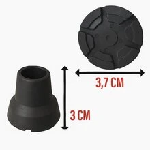 Non-Slip Rubber Tips For Canes Kit With 3 Units - màu đen - Xem 8