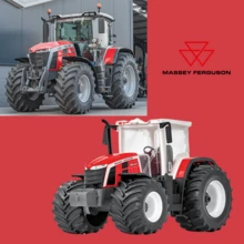 Brinquedo Trator Massey Ferguson Miniatura 1:30 Usual - Vermelho - Visão 4