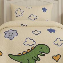 LuckBaby Single Bedspread Kit For Boys And Girls, 2 Pieces - Beige - View 5