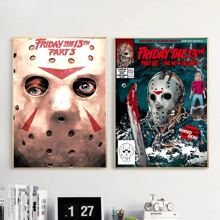WB 1/10PCS Friday The 13th Horror Films Poster Wall Art Home Decor Room Decor Digital Painting Living Room Restaurant Kitchen Art - Frameless