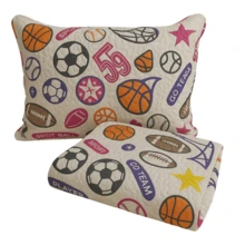 LuckBaby Single Bedspread Kit For Boys And Girls, 2 Pieces - trắng - Xem 4