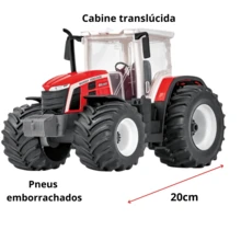 Brinquedo Trator Massey Ferguson Miniatura 1:30 Usual - Vermelho - Visão 3