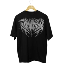 Playera Young LA LL Letras Raras Gym Unisex Oversize - Negro - Ver 3